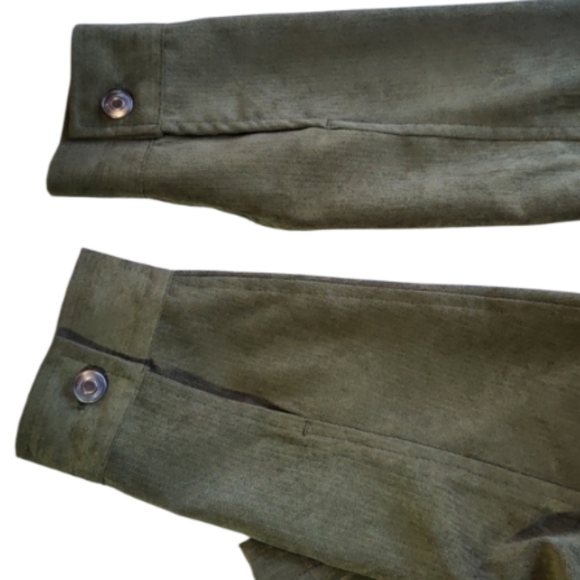 Christopher & Banks Olive Zip Up Long Sleeves Cord Jacket Size L - Picture 5 of 14